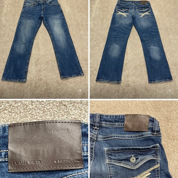 T.K. Axel Jeans Tk Axel Mens Slim Bootcut Jeans Sz 32x3 Dark Wash